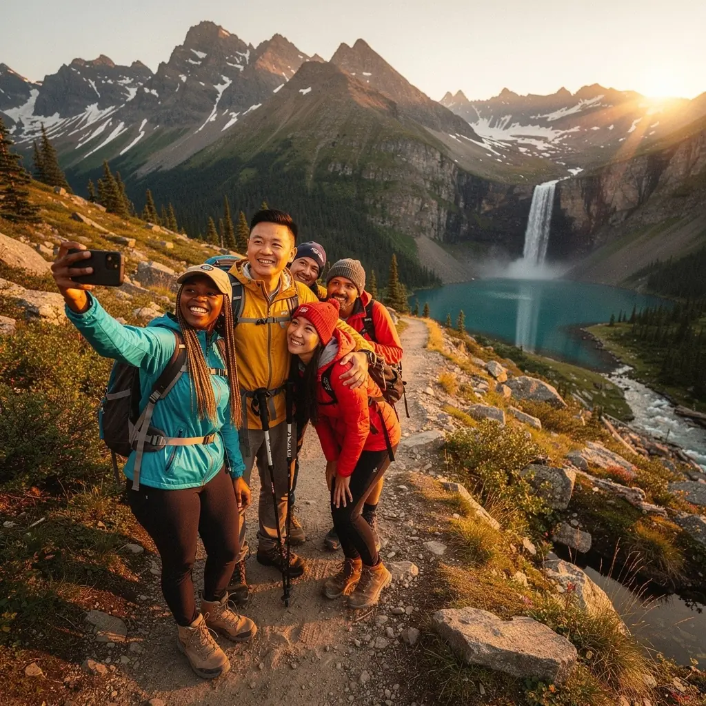 Зимний пейзаж с оленями, мирно пасущимися на фоне леса.