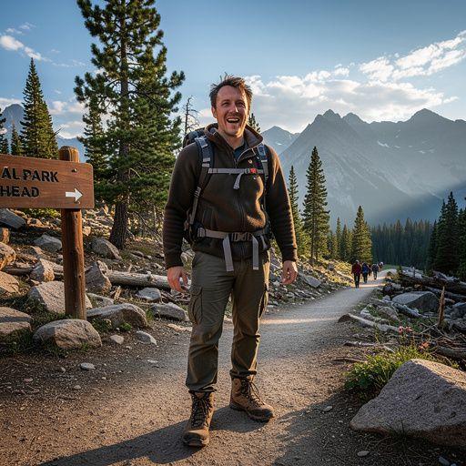 Пейзаж ледника с яркими голубыми трещинами и окружающими горами.