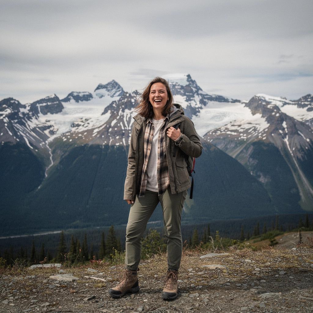 Северное сияние, освещающее ночное небо над заснеженными вершинами.